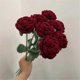 thumbnail image 2 of Crochet Flowers Bouquet Handmade Knitted Red Rose Flower Artificial-Fake Flower Wedding Party Home D, 2 of 5