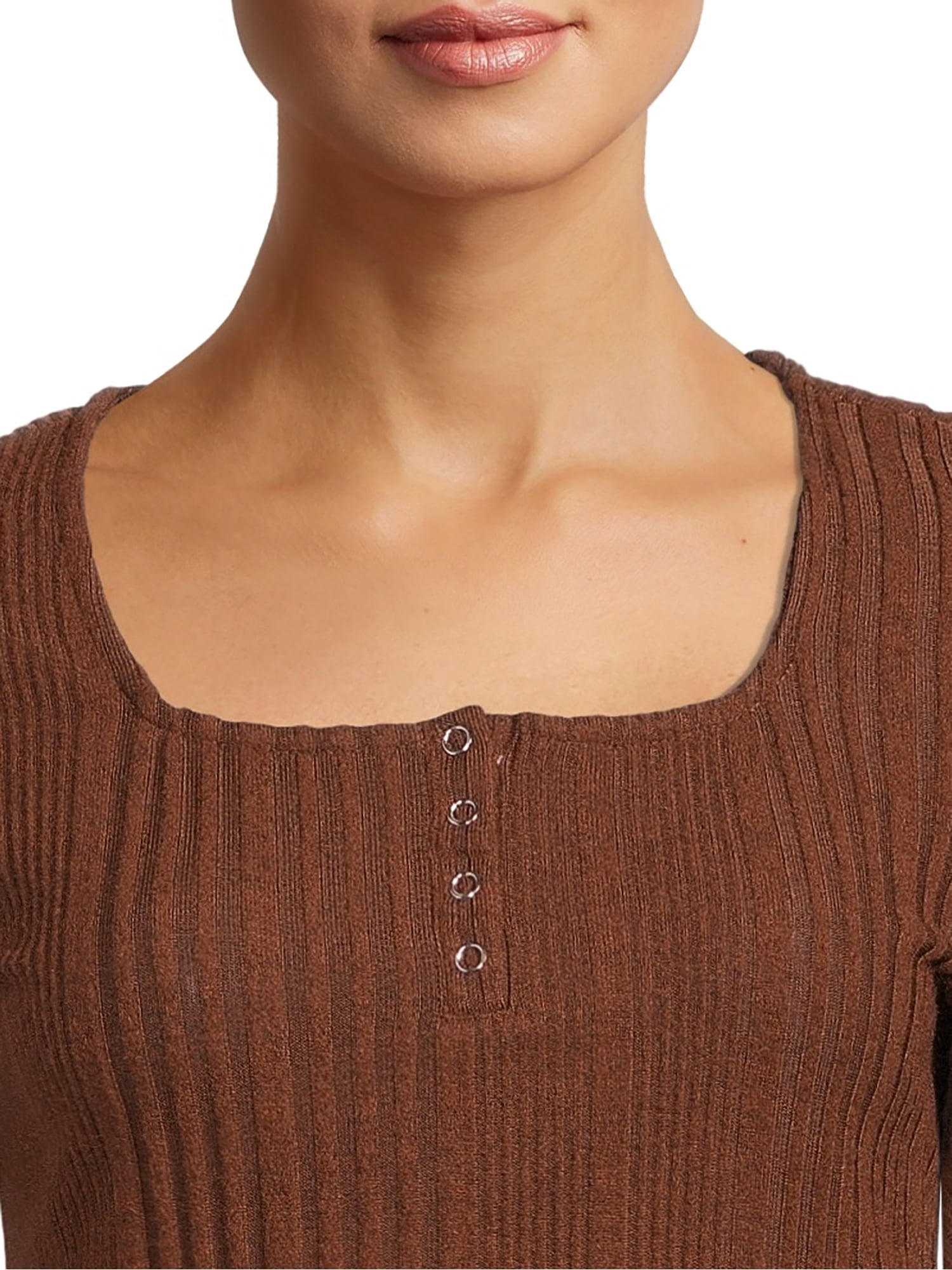 Self Esteem Juniors Square Neck Henley Top