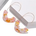 thumbnail image 4 of Sonducket 1 par de aretes en forma de U con estampado de leopardo, adornos elegantes para niñas adolescentes Ropa, zapatos y accesorios Miscelánea rosa amarillo Sonducket AP010170-08, 4 of 6
