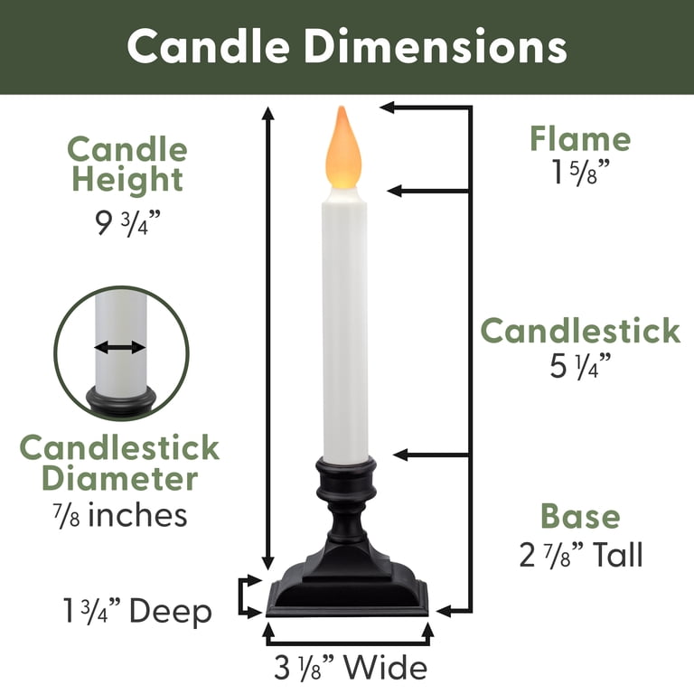 612 Vermont Battery Operated LED Window Candles, Pack of 4 photo 4