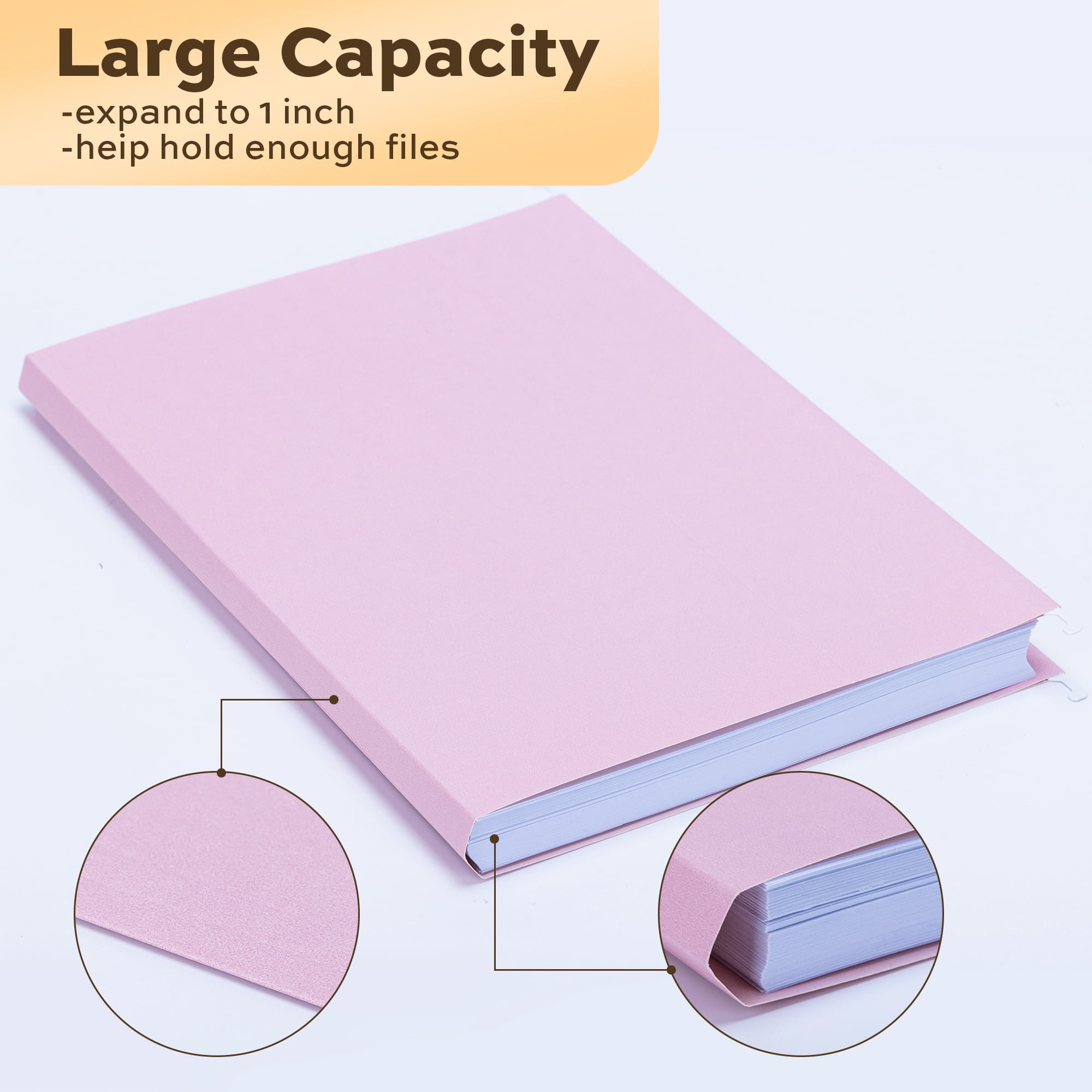 Deli 100 Pack Hanging File Folders, Letter Size, Assorted Colors with 1/5-Cut Adjustable Tab, Stay Organized for Your Home and Office