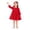 #02 Red, variant on Dresses for Girls Cute Party Long Sleeve Tiered Ruffle Swing Girls Dress Casual A-Line Crew Neck Girls Fashion Fall Sundress Green
