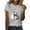 Gray, variant on QUNYINEY Pullover Tee Shirts Womens Short Sleeve Crew Neck Easter Casual Tops Loose Women Tops