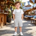 thumbnail image 2 of Glisme Romper For Boys Sleeveless Overalls O Neck Cartoon Prints Onesie Adorable Big Boys Playsuit Grey3, 2 of 4