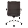 thumbnail image 2 of Mid Back Manager's Faux Leather Chair in Black with Chrome Base, 2 of 7