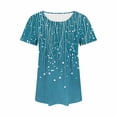 thumbnail image 5 of Mujeres Más Tamaño Manga Corta Tops, Moda Impresión Cuello Redondo, Camiseta Más Tamaño Blusa, 5 of 5