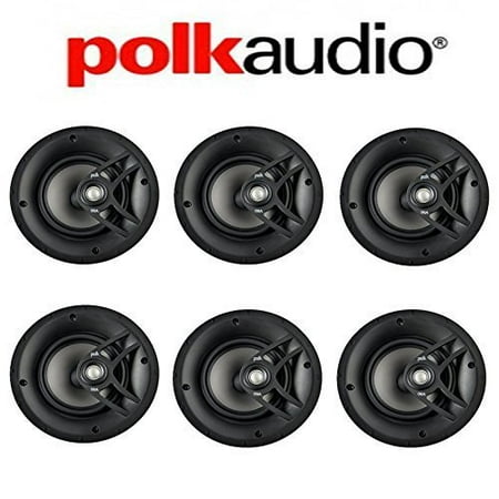 Polk Audio V60 High Performance Vanishing In Ceiling Speakers 6 Pack