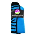 thumbnail image 2 of Crazy Socks with Safari Tiger Stripes Over the Calf Socks (Electric Blue/Black, Large), 2 of 2