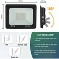 thumbnail image 4 of Lumière d'Inondation LED Extérieure, Blanc Chaud 3000K Support Réglable, Boîtier en Aluminium Moulé sous Pression Haute Luminosité, Refroidissement Efficace, Grand Angle de Faisceau, Couverture en Verre Trempé, Résistant aux Intempéries, 4 of 5