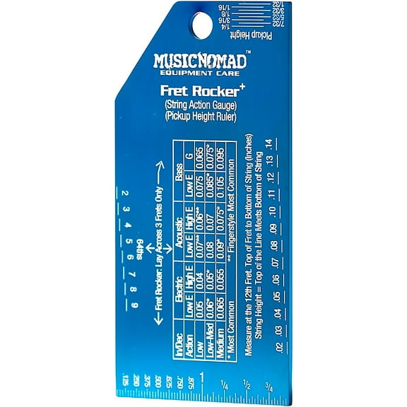 Music Nomad Precision Fret Rocker  with String Action Gauge/Pickup Ruler