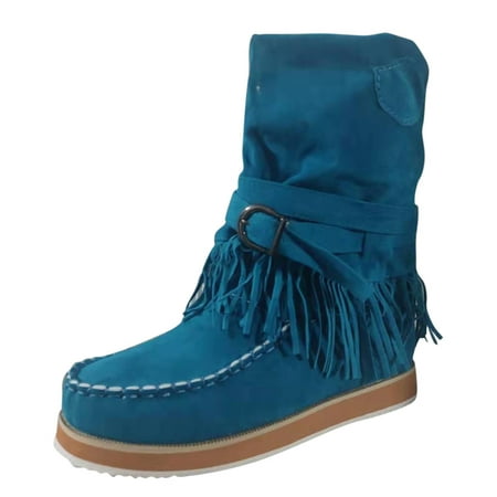 

Ankle Boots for Women Buckle Belt Fashion Fashion Ankle Suede Women S Retro Boots Tassel Boots Women S Boots Ankle Boots Flock 37