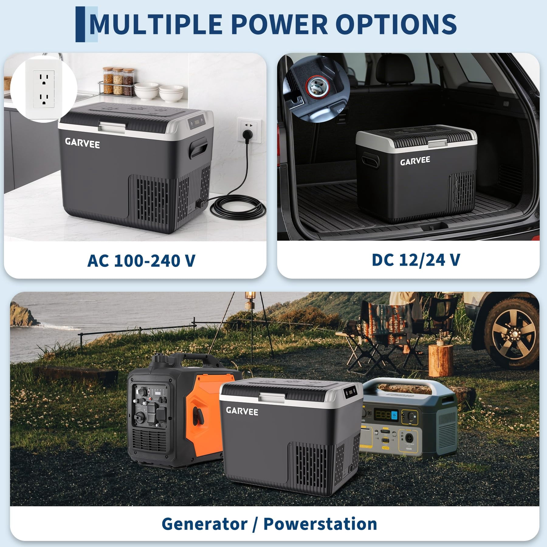 Wisykoke 19QT(18L) Car Refrigerator, 12V/24VCar Fridge Portable Freezer Compressor Electric Cooler, Portable Refrigerator, Rapid Freezing, -4°F to 68°F (-20°C to 20°C)