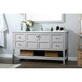 thumbnail image 2 of Elegant Decor Theo 60" Zinc Alloy MDF Single Bathroom Vanity in Gray, 2 of 8