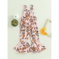 thumbnail image 4 of Newborn Baby Girl Halloween Jumpsuit Overalls Sleeveless Cartoon Print Romper Bell-Bottoms, 4 of 8