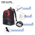 thumbnail image 4 of Yiaed Red Moon Shark Sailboat Print Backpack, Premium Laptop Backpack, Travel Backpack for Women, Lightweight Backpacks, Comfortable Back Pack-Small, 4 of 5