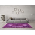 thumbnail image 3 of Ahgly Company Indoor Square Medallion Purple Traditional Area Rugs, 7' Square, 3 of 4