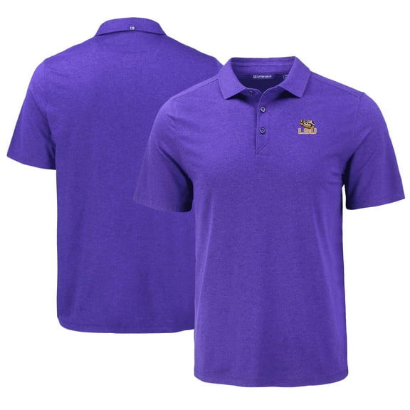 Men's Cutter & Buck Purple LSU Tigers Coastline Epic Comfort Eco Recycled Polo