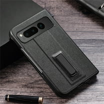 Dteck for Google Pixel Fold Case, Slim PU Leather Back Protective Case with Kickstand for Google Pixel Fold 2023,Black