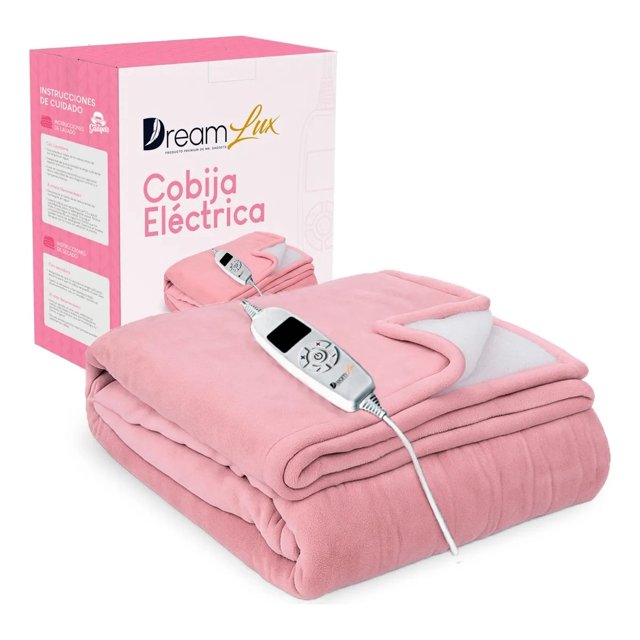 Cobija Eléctrica 152x177cm Cobertor Térmico Matrimonial Hot Rosa