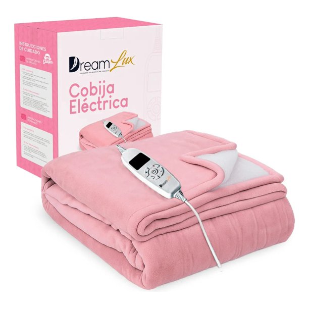 Cobija Eléctrica 152x177cm Cobertor Térmico Matrimonial Hot Rosa