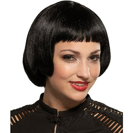 Flapper Sassy Black Wig Adult Halloween Accessory