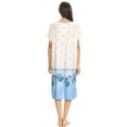 thumbnail image 4 of Lati Fashion Women Nightgowns Short Sleeve Female Nightgowns & Sleepshirts Blue Size Large, 4 of 4
