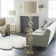 thumbnail image 3 of Surya Evans 1-Light Modern Fabric & Metal Table Lamp with Shade in Cream/Gold, 3 of 5