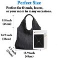 thumbnail image 2 of Bolso hobo para mujer, bolso de hombro de lona de algodón, bolso de mano con múltiples bolsillos, bolso diario informal Sincero  Hogar, 2 of 4