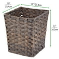 thumbnail image 4 of mDesign Woven Square Trash Can Wastebasket, Garbage Container Bin - Dark Brown, 4 of 5