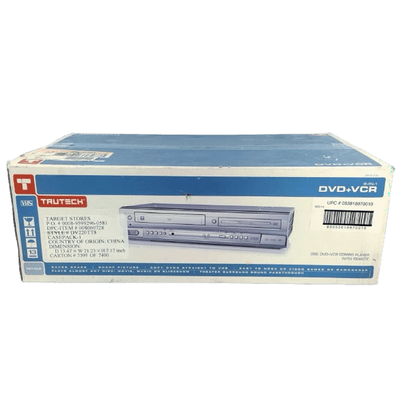 New Trutech DV220TT8 DVD/VCR Combo Player