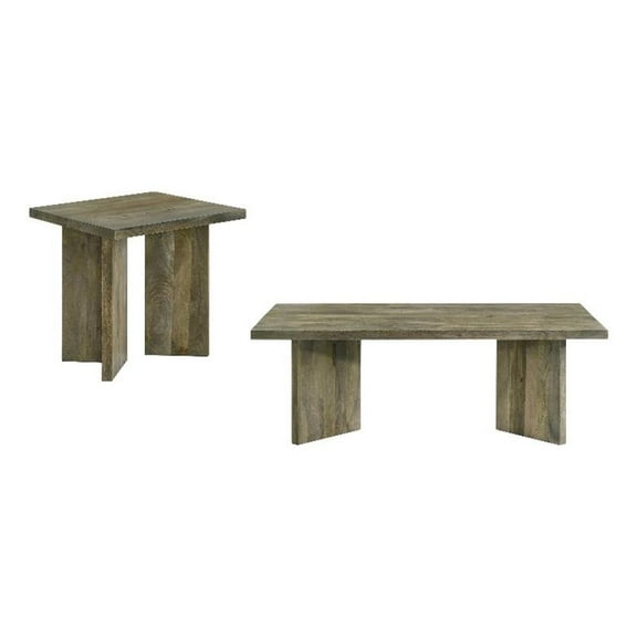 Andando 2-piece Coffee and End Table Set Mango Brown