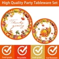 thumbnail image 4 of XINQIHANG Thanksgiving Party Decoration Maple Leaf Plates (Thanksgiving Set B), 4 of 7
