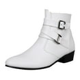 thumbnail image 2 of Oyedens Oxfords Dress Boots for Men Fashion Leather Pointed Toe Buckle Zipper Tuxedo Ankle Booties, 2 of 6