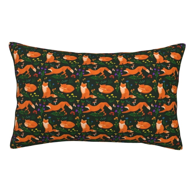 Balery Cute Little Foxes Funda de Cojín Estampada, Regalos para Mujeres, Regalos de Amor para Ella, Regalos para Novia o Esposa, Funda de Almohada-14"x20"