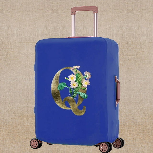 Luggage Cover Scratch Resistant Trolley Protective Case Apply To 18-32 Inch Golden Flower Print Suitcase Travel Accessory Covers 8Golden flower Q XL (29-32inch)