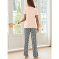 thumbnail image 3 of Avidlove Women's Pajama Set 2 Piece Short Sleeve Pj with Long Star Print Pants Sleepwear Soft Loungewear, 3 of 7