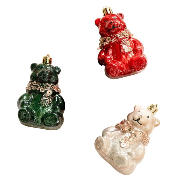 Christmas Tree Decorations Set 6 cm and 8 cm Assorted Shaped Balls Holiday Hanging Ornaments for Tree Window Porch Display