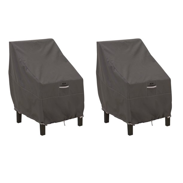 Classic Accessories Ravenna Water Resistant 25 5 Inch High Back Patio Chair Cover 2 Pack Walmart Com Walmart Com