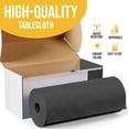 thumbnail image 4 of Solids 54 Inch X 100 Feet Black Plastic Table Cover Roll in A Cut - to - Size Box with Convenient Slide Cutter. Cuts Up to 12 Rectangle 8 Feet Plastic Disposable Tablecloths, 4 of 9