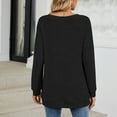 thumbnail image 7 of idosla Women Long Sleeve Shirts Fall Top Casual Pleated Blouse for Women Fashion (Black, M), 7 of 7