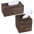 thumbnail image 2 of Bueautybox Wooden Tissue Box,1Pc Useful Wooden Retro Tissue Box Paper Napkin Holder Case Home Office Car Decor, 2 of 7