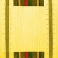 thumbnail image 1 of Ahgly Company Machine Washable Indoor Square Solid Yellow Modern Area Rugs, 4' Square, 1 of 4