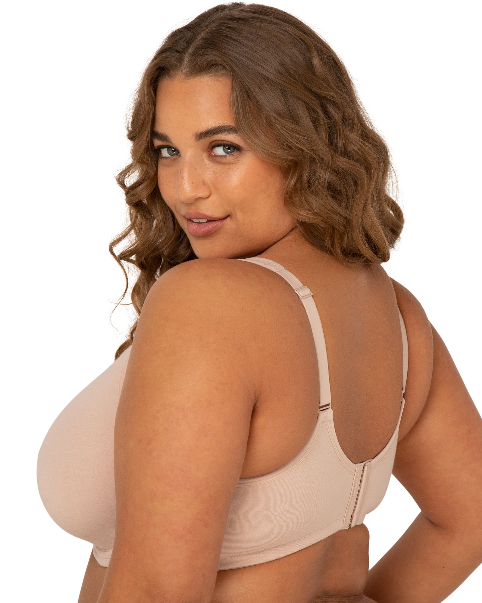 Fruit of the Loom Women's Fit for Me Collection: 2-Pack Plus-Size Unlined Underwire Bra-Cotton Comfort & Pinch-Free Straps