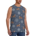 thumbnail image 2 of Balery Squirrel And Snowflakes Men's Sleeveless Muscle Shirts Workout Tank Top, Moisture Wicking, Odor Protection-XX-Large, 2 of 8