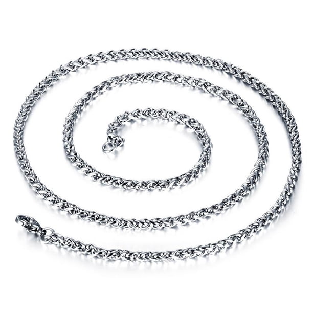 Collar clásico de moda para hombre Collares de eslabones gruesos con cadena de acero de titanio a prueba de óxido
