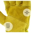 thumbnail image 2 of Weldas® STEERSOtuff® Yellow Top Grain Cowhide, Keystone Thumb - Material Handling/Work Driver´s Style Gloves - Size L - (2 PAIRS), 2 of 5