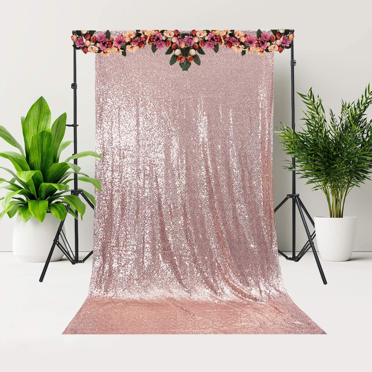 Trimming Shop Rose Gold Photography Background, 4ft x 7ft Sequin