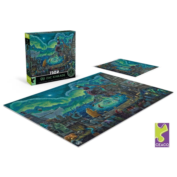 Ceaco Halloween at Horror Harbor Glow (Zac Kinkade) 750 Piece