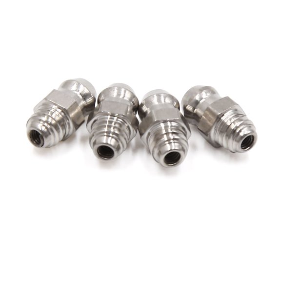 4Pcs M6x1 Engrasador Recta Boquilla de Grasa de Acero Inoxidable para Vehículo Moto