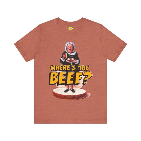 Little Old Lady - Where's the Beef? Nostalgic Fast Food Slogan TShirt